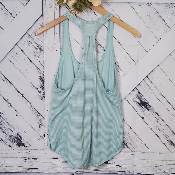 3 Lululemon 105F Singlet Racerback Tank Tops Teal White - Picture 5 of 6